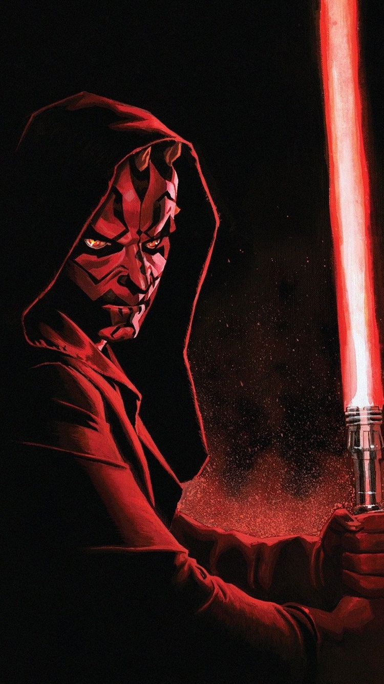 darth maul iphone wallpaper,darth vader,fictional character,illustration,daredevil,supervillain