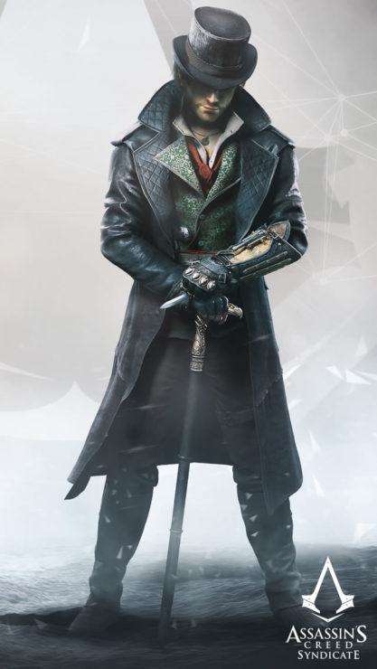 jacob frye wallpaper,standing,outerwear,overcoat,action figure,personal protective equipment