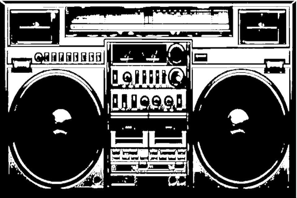 old school hip hop wallpaper,boombox,electronics,technology,portable media player,black and white