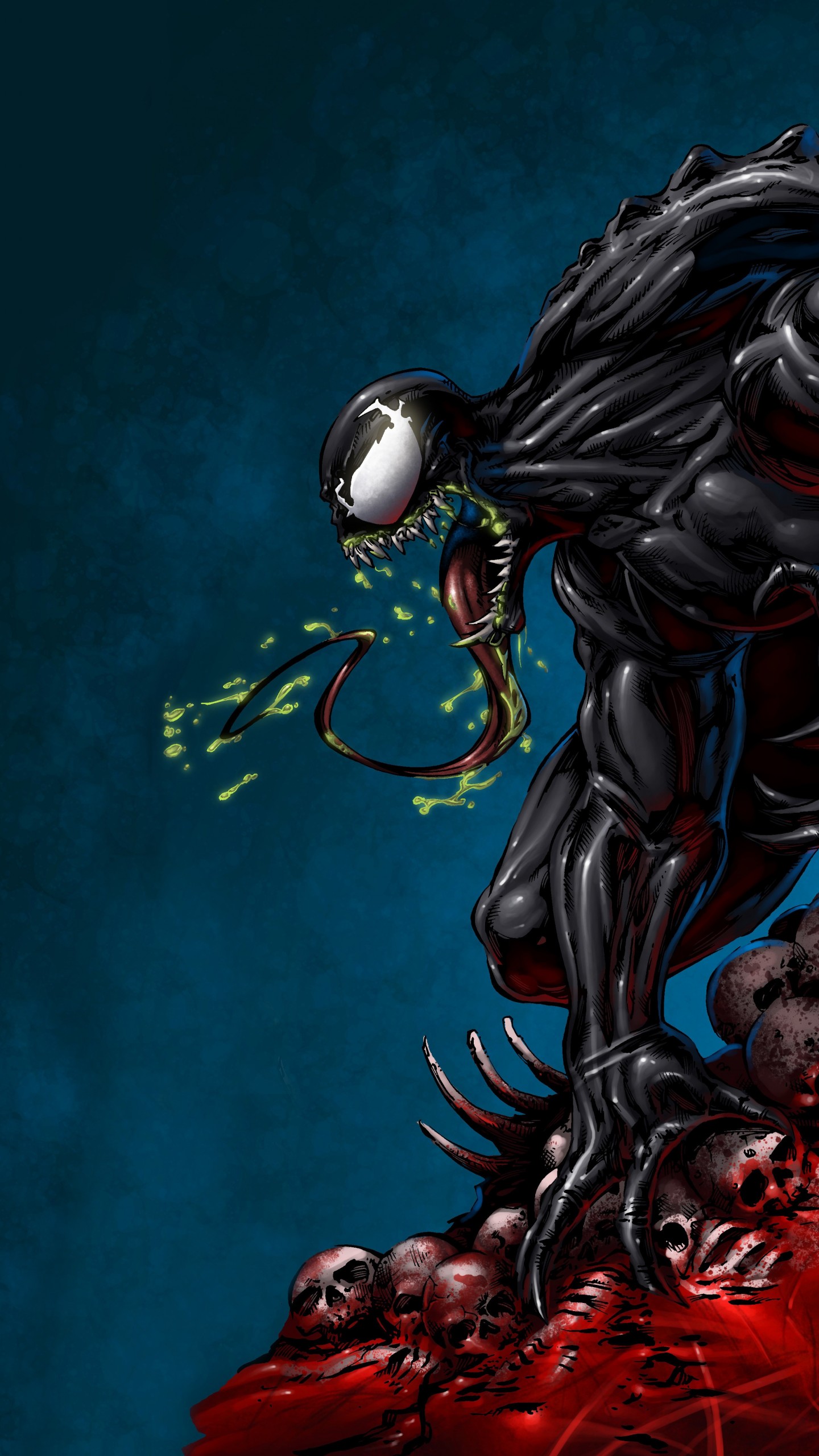 marvel venom wallpaper,fictional character,cg artwork,illustration,venom,demon