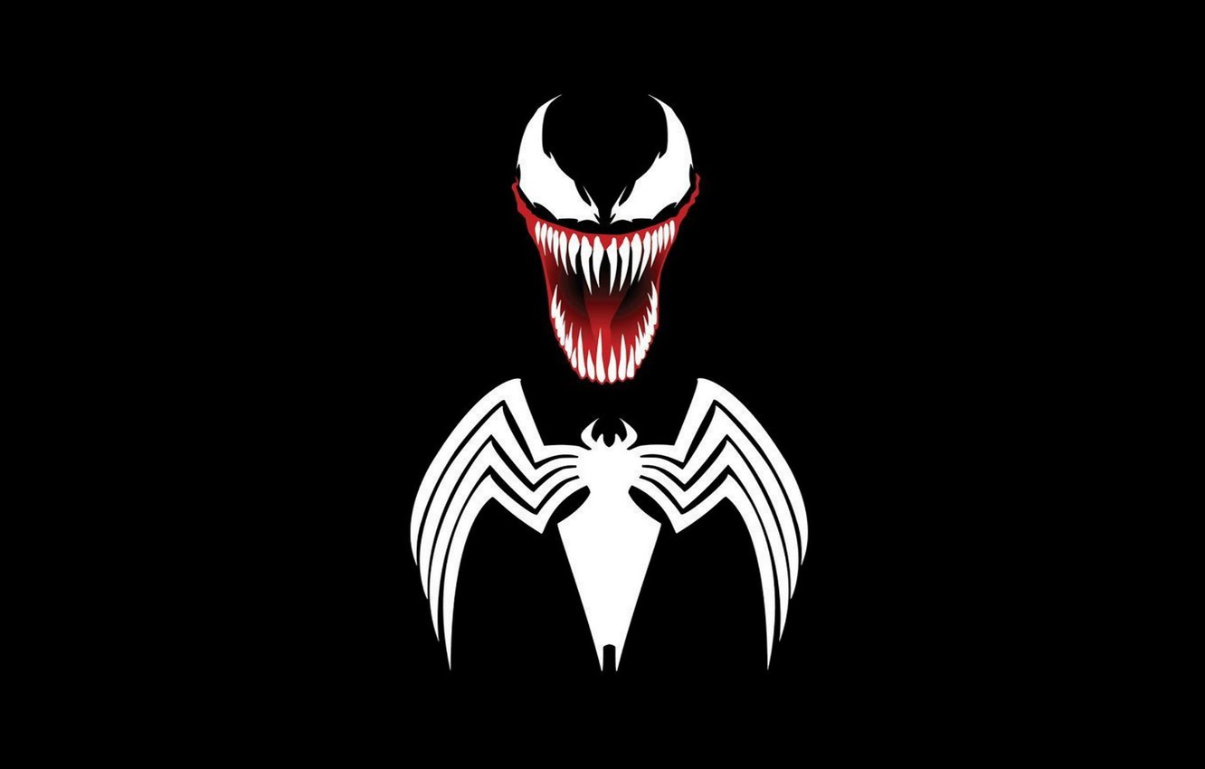 venom logo wallpaper,fictional character,supervillain,logo,illustration,venom