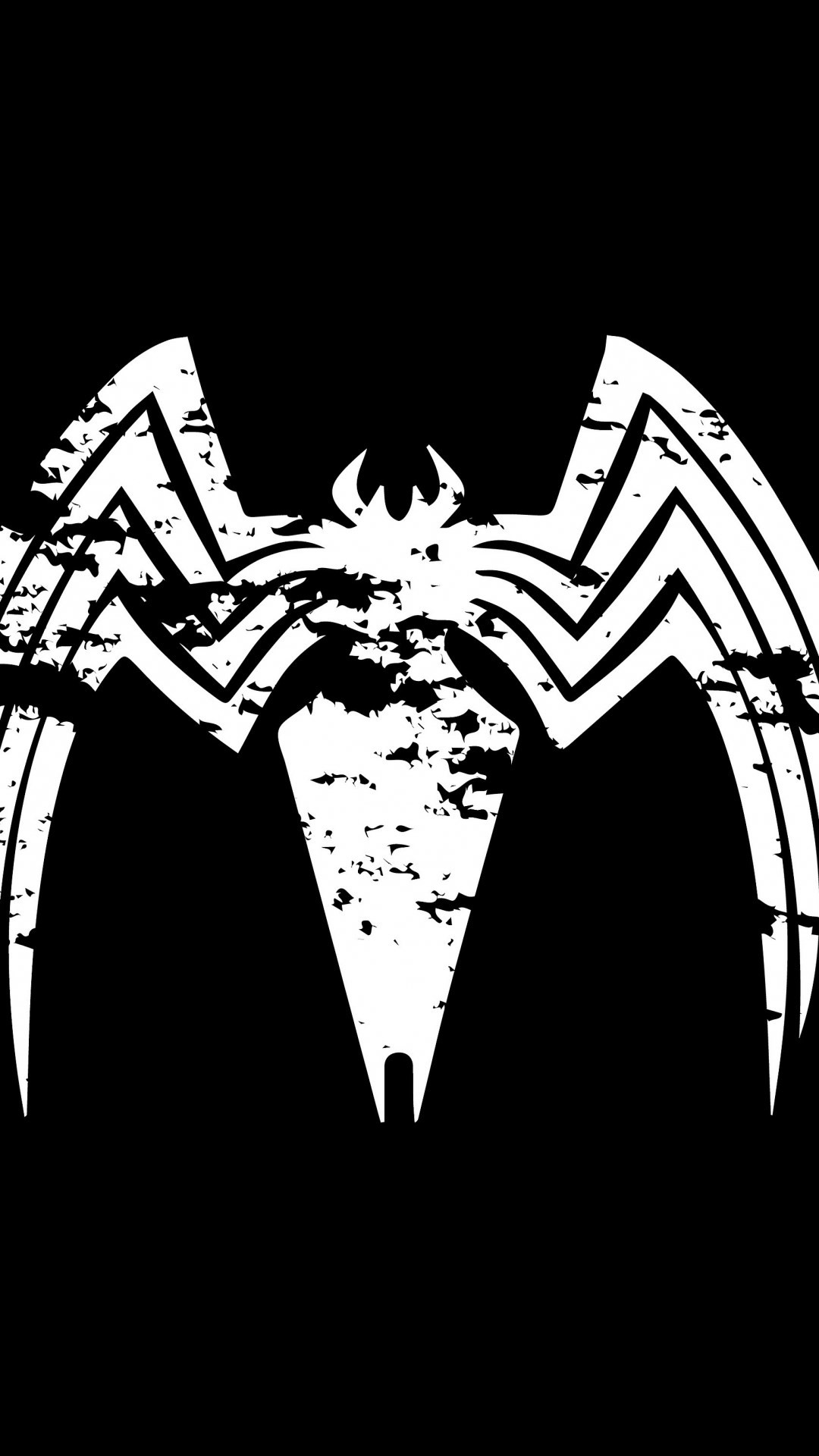 venom logo wallpaper,black and white,t shirt,illustration,fictional character,architecture