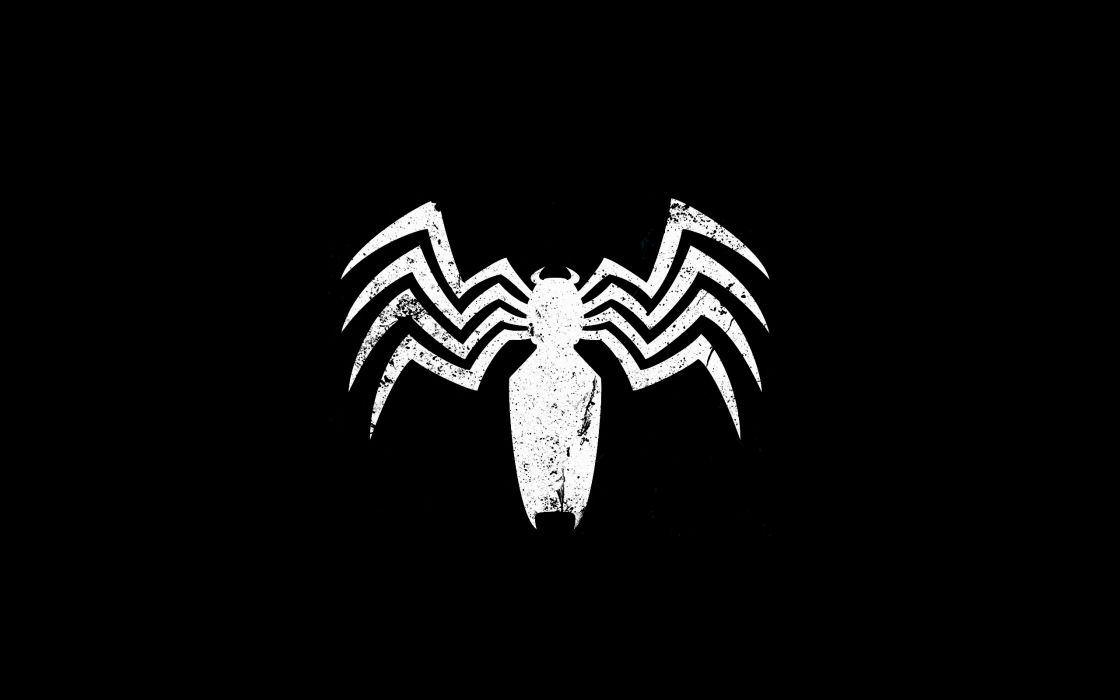 venom logo wallpaper,wing,logo,black and white,font,emblem