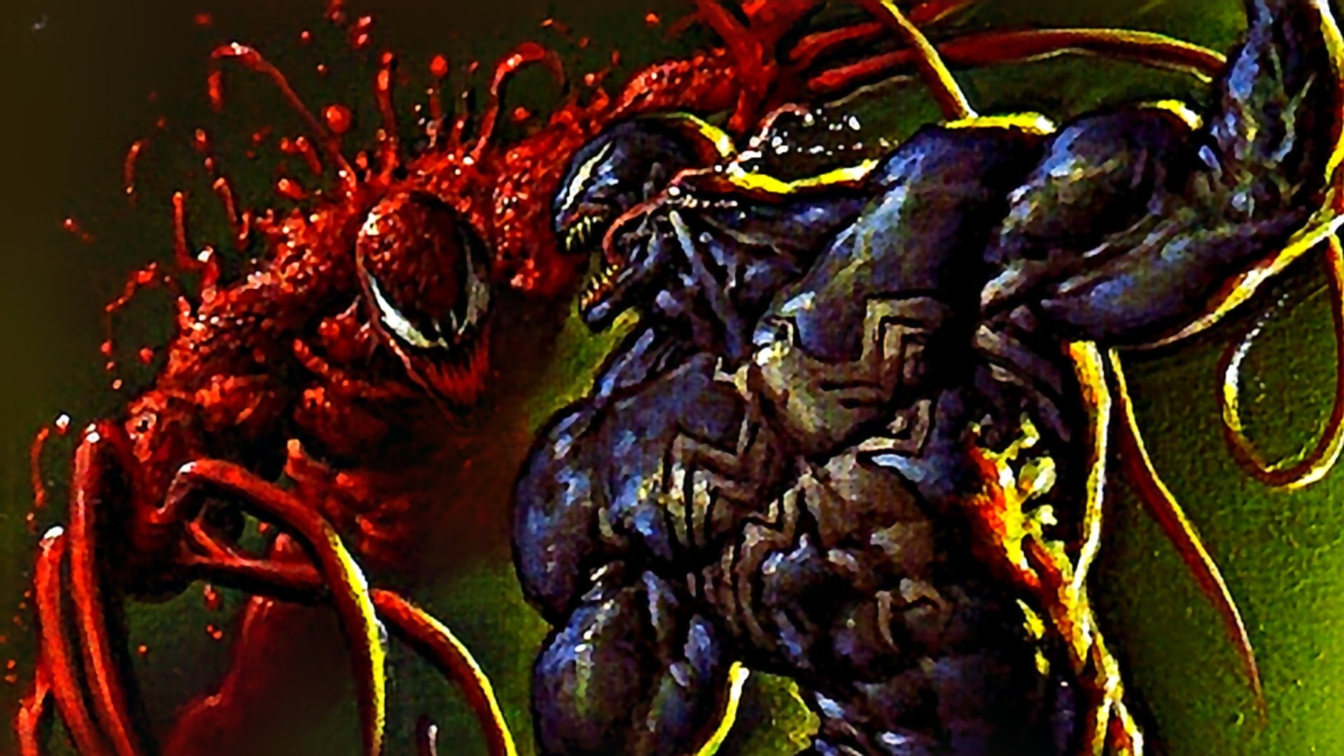 carnage marvel wallpaper,fictional character,organism,demon,superhero