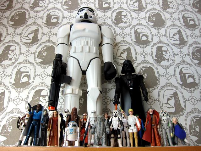 star wars room wallpaper,action figure,darth vader,fictional character,toy,supervillain