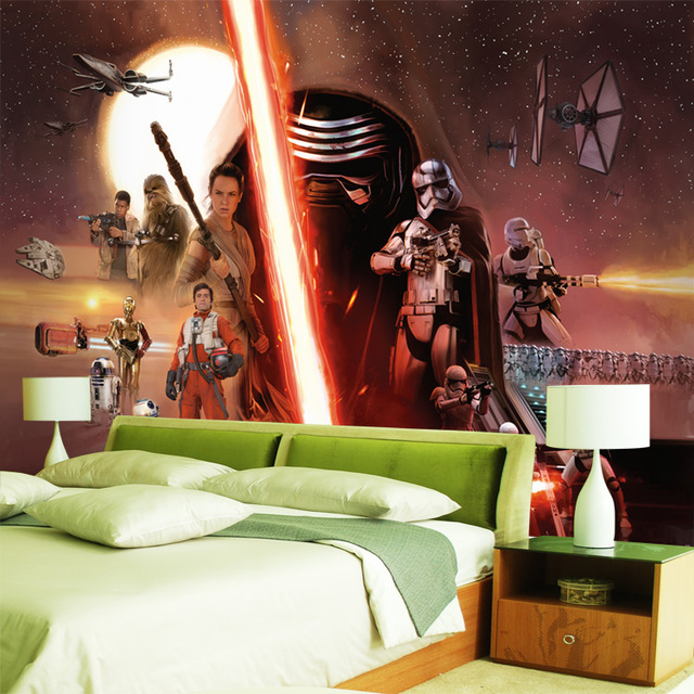 star wars room wallpaper,room,wallpaper,wall,furniture,mural