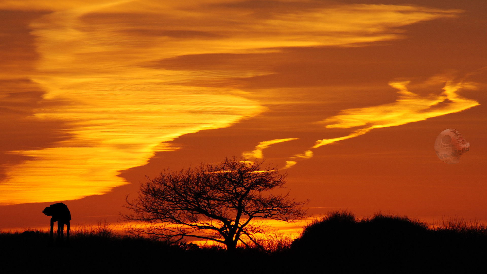 スターウォーズの風景の壁紙,空,朝の赤い空,残照,自然,日没