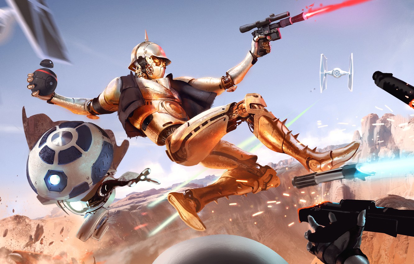 star wars fan art wallpaper,action adventure game,fictional character,cg artwork,pc game,fiction