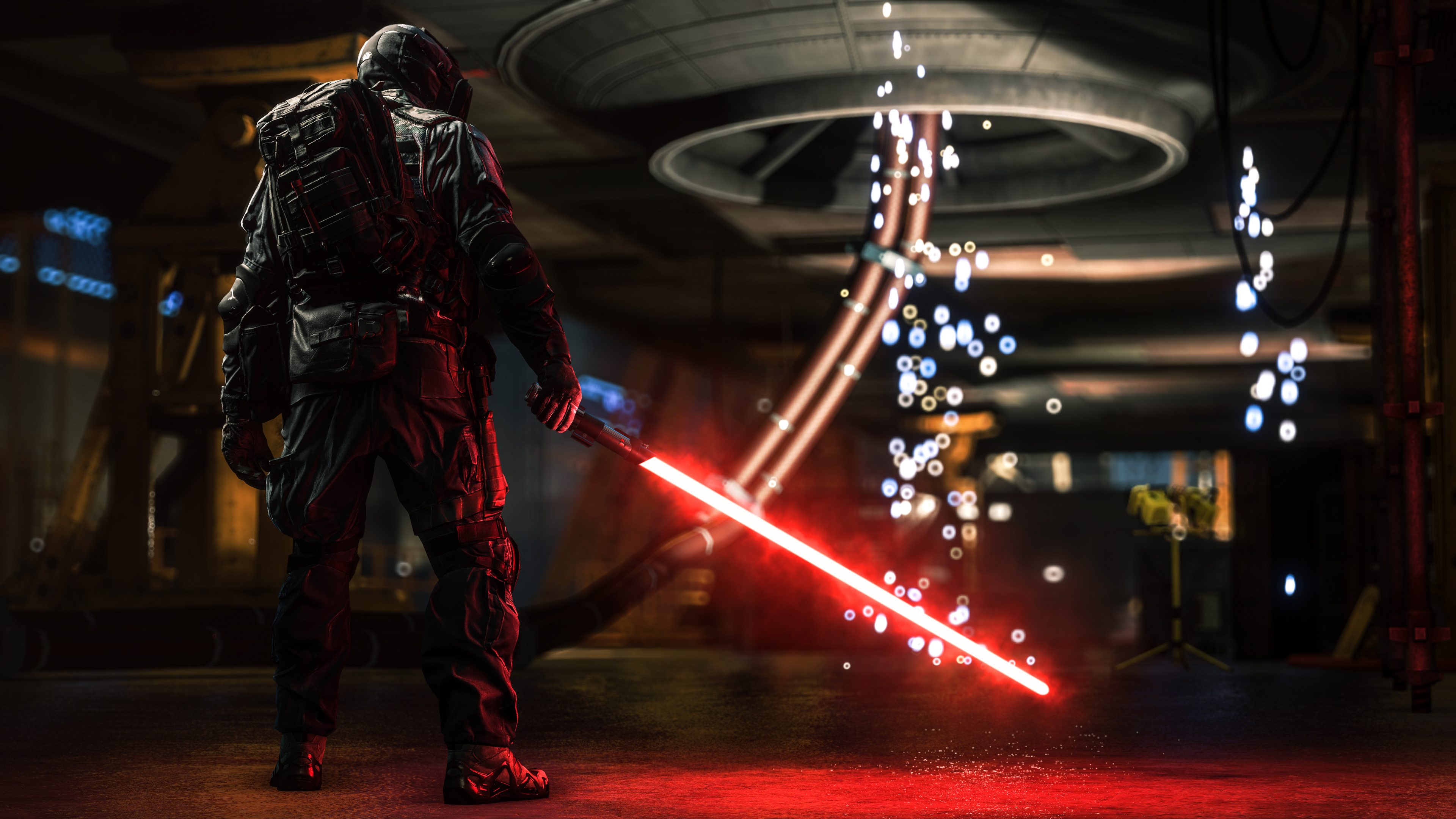star wars sith wallpaper,fictional character,darkness,pc game,digital compositing,action adventure game