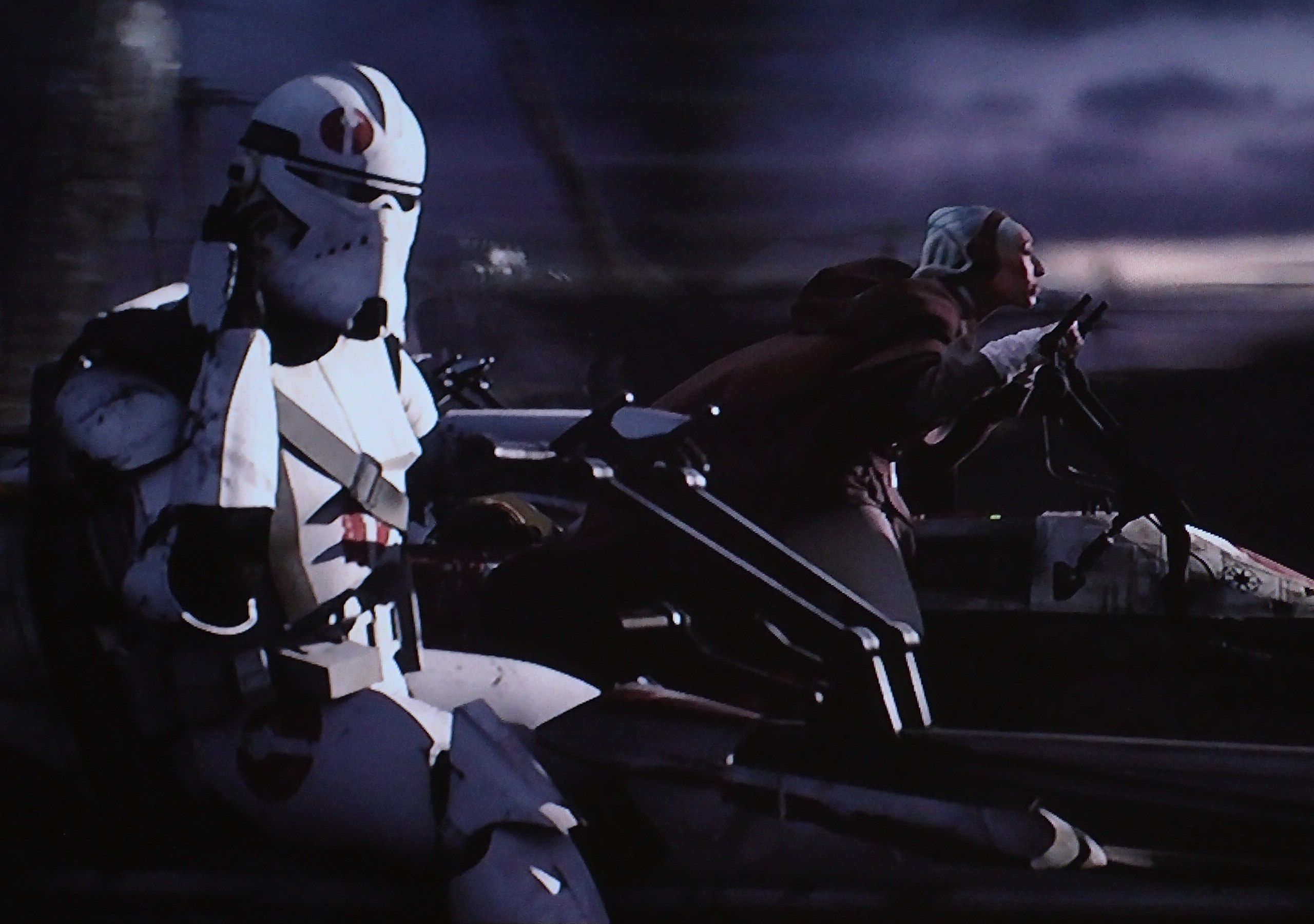 star wars clone trooper wallpaper,personal protective equipment,helmet,fictional character,screenshot,vehicle