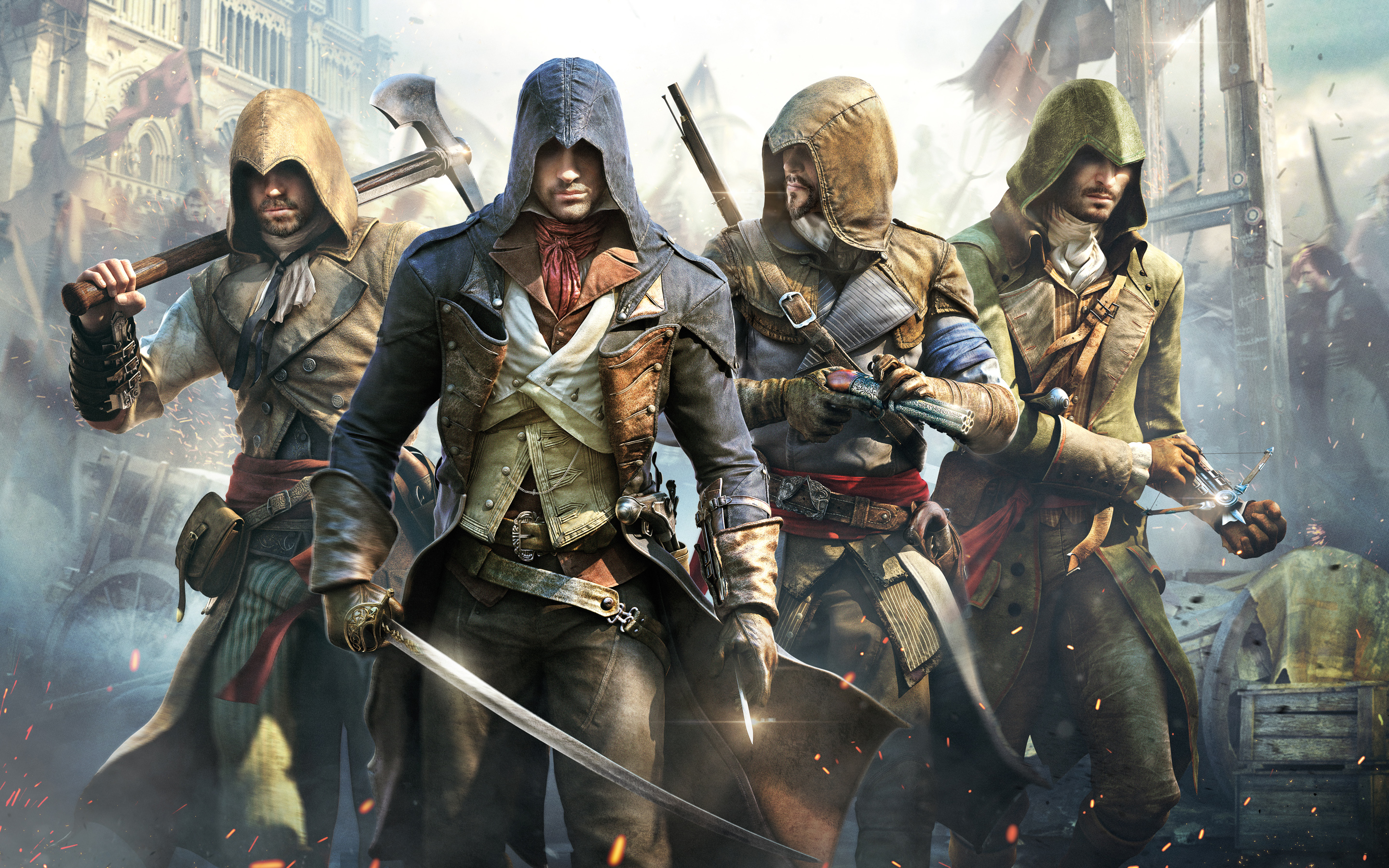 assassin's creed unity wallpaper hd,action adventure game,pc game,strategy video game,games,adventure game