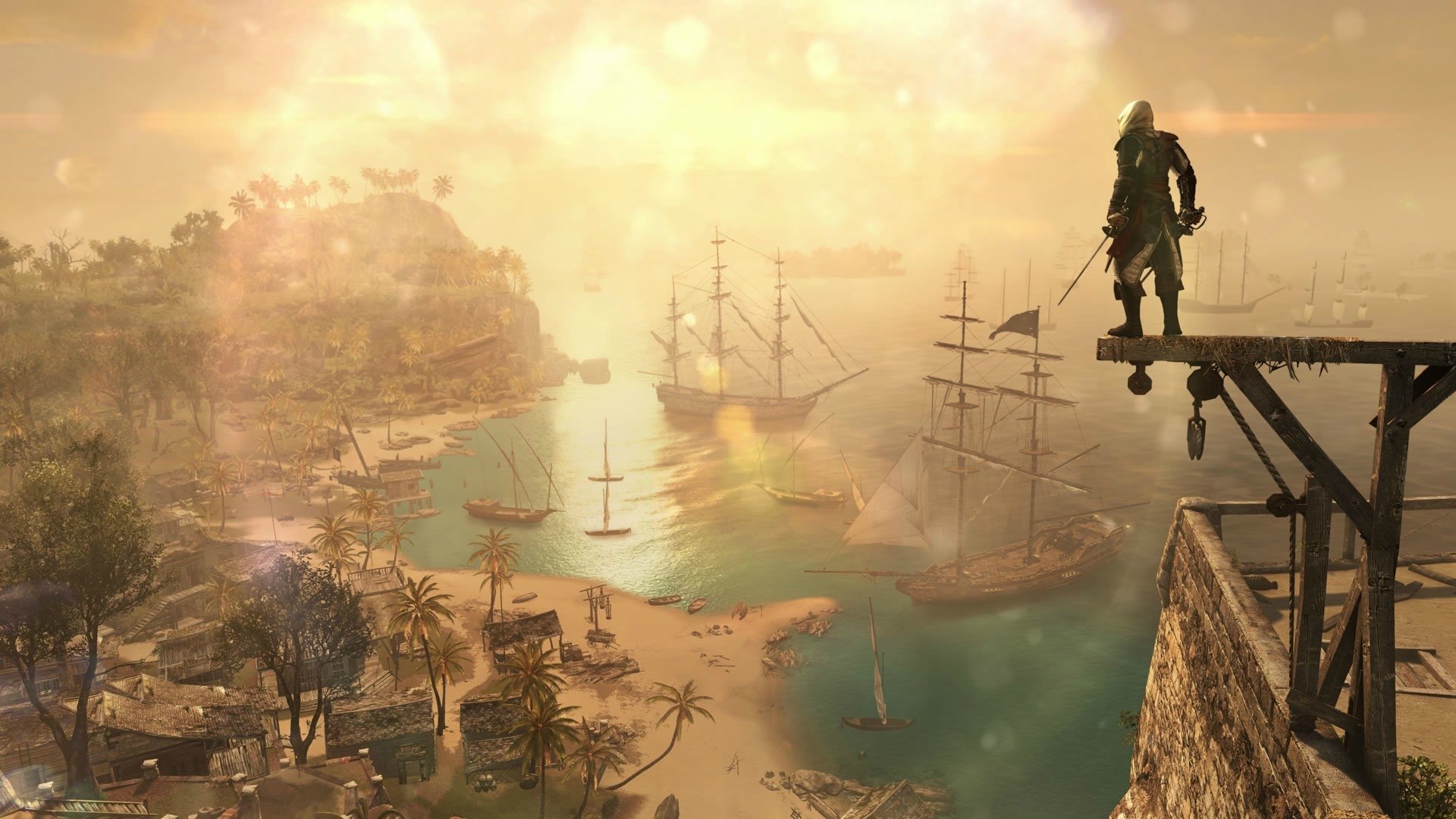 ac4 wallpaper,action adventure game,strategy video game,pc game,atmospheric phenomenon,water