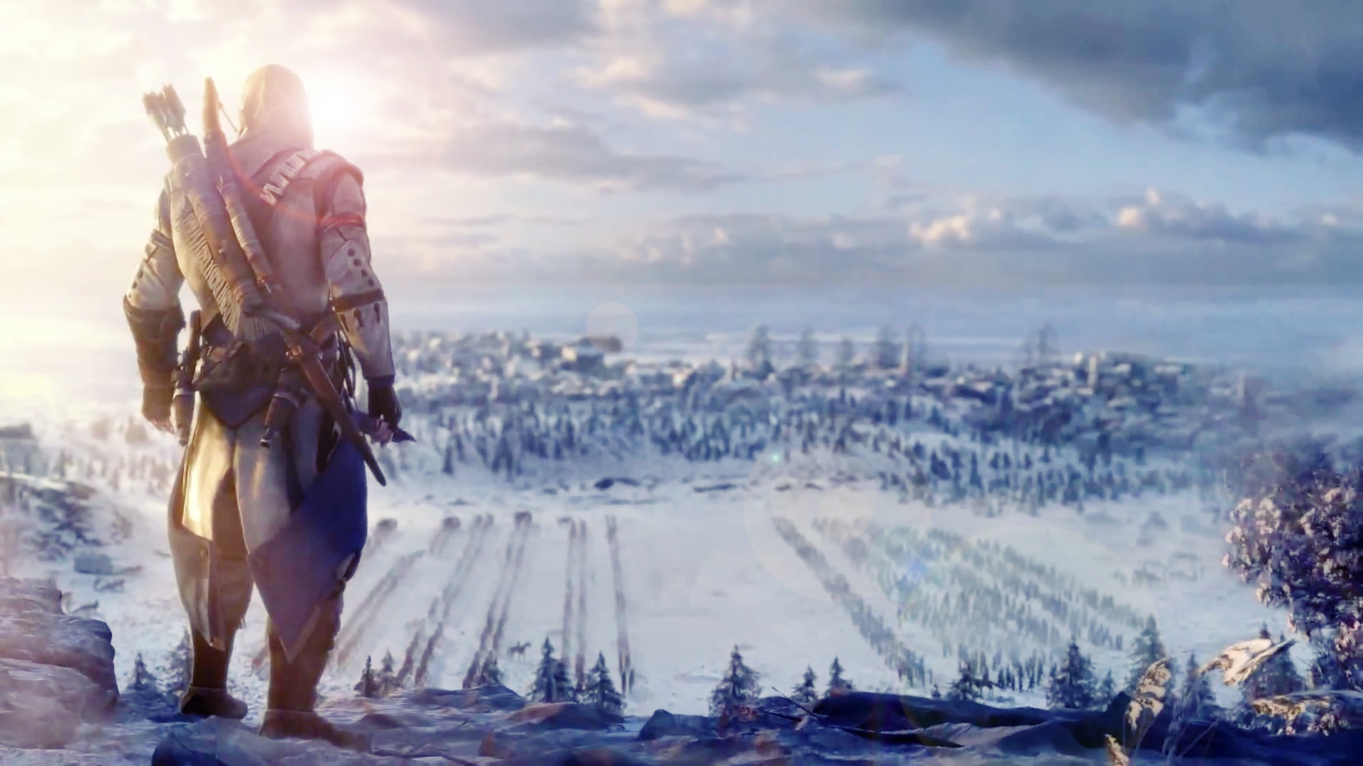 assassin creed fonds d'écran hd 1080p,ciel,hiver,gelé,capture d'écran,oeuvre de cg