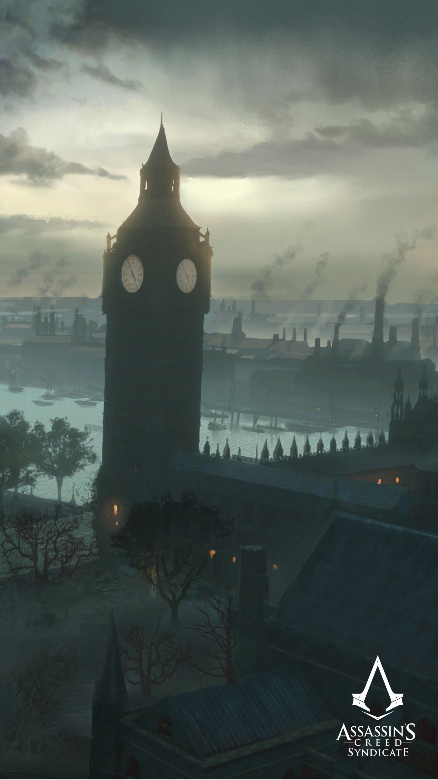 assassin creed syndicate wallpaper,atmospheric phenomenon,clock tower,sky,landmark,tower