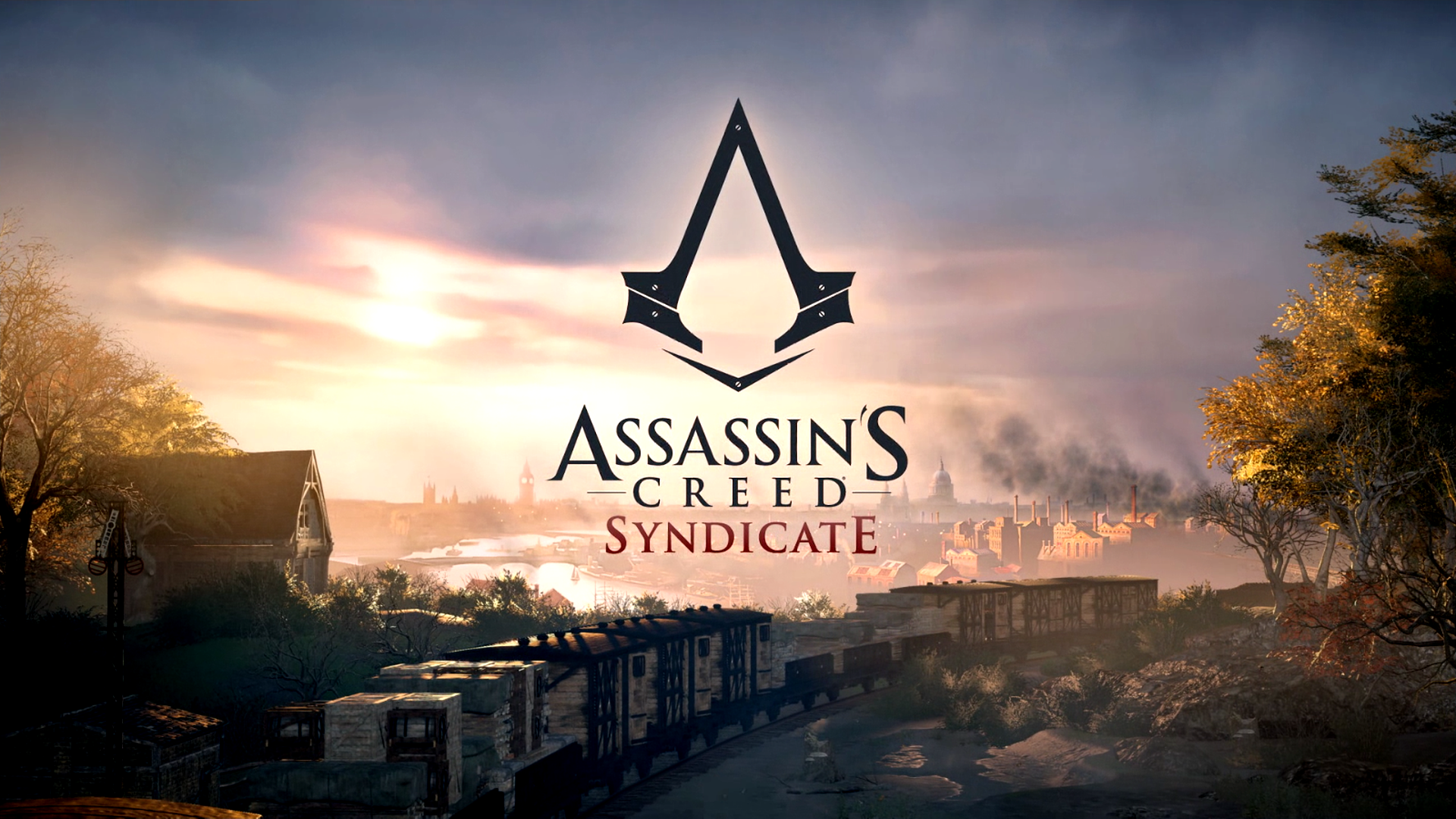 assassin creed syndicate wallpaper,himmel,morgen,schriftart,computerspiel,spiele