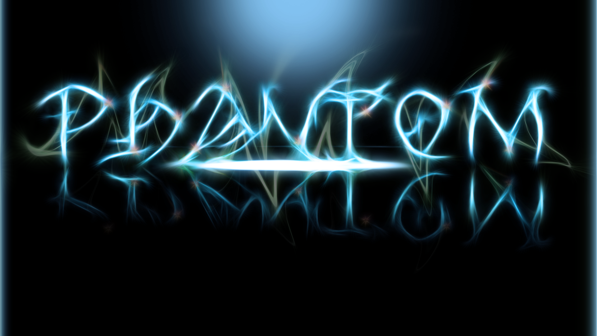 phantom wallpaper,black,text,electric blue,light,neon