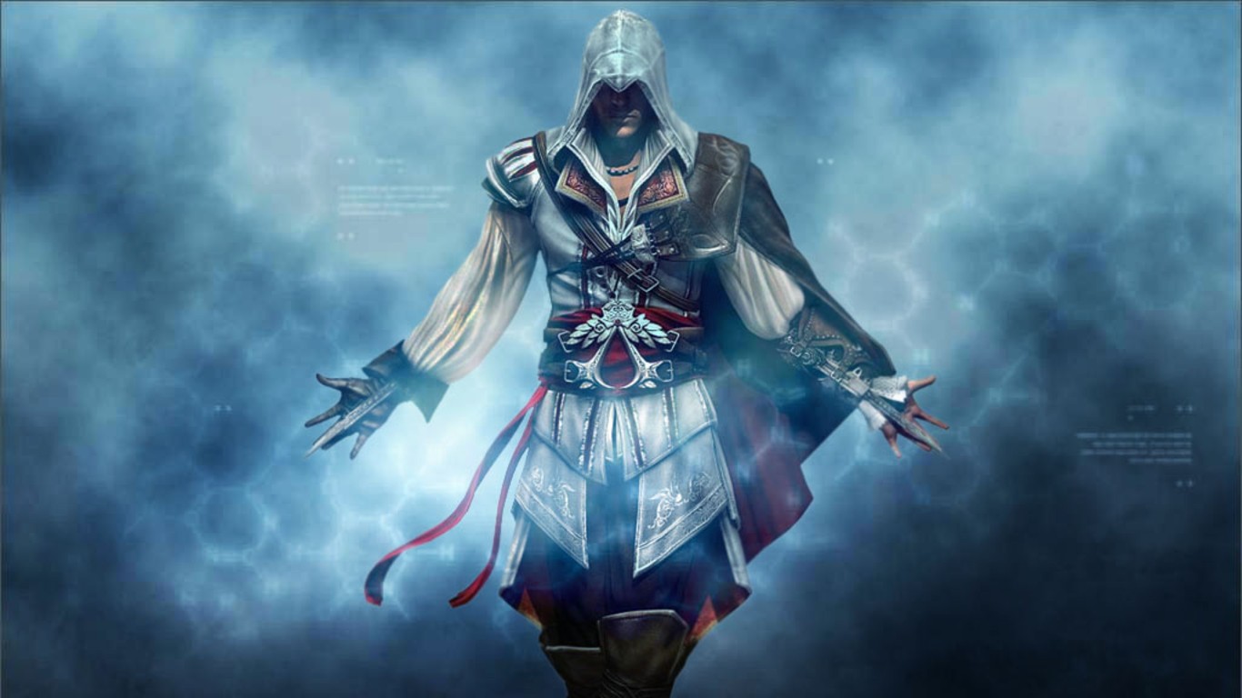 assassins creed ezio wallpaper,cg kunstwerk,spiele,illustration,erfundener charakter,computerspiel