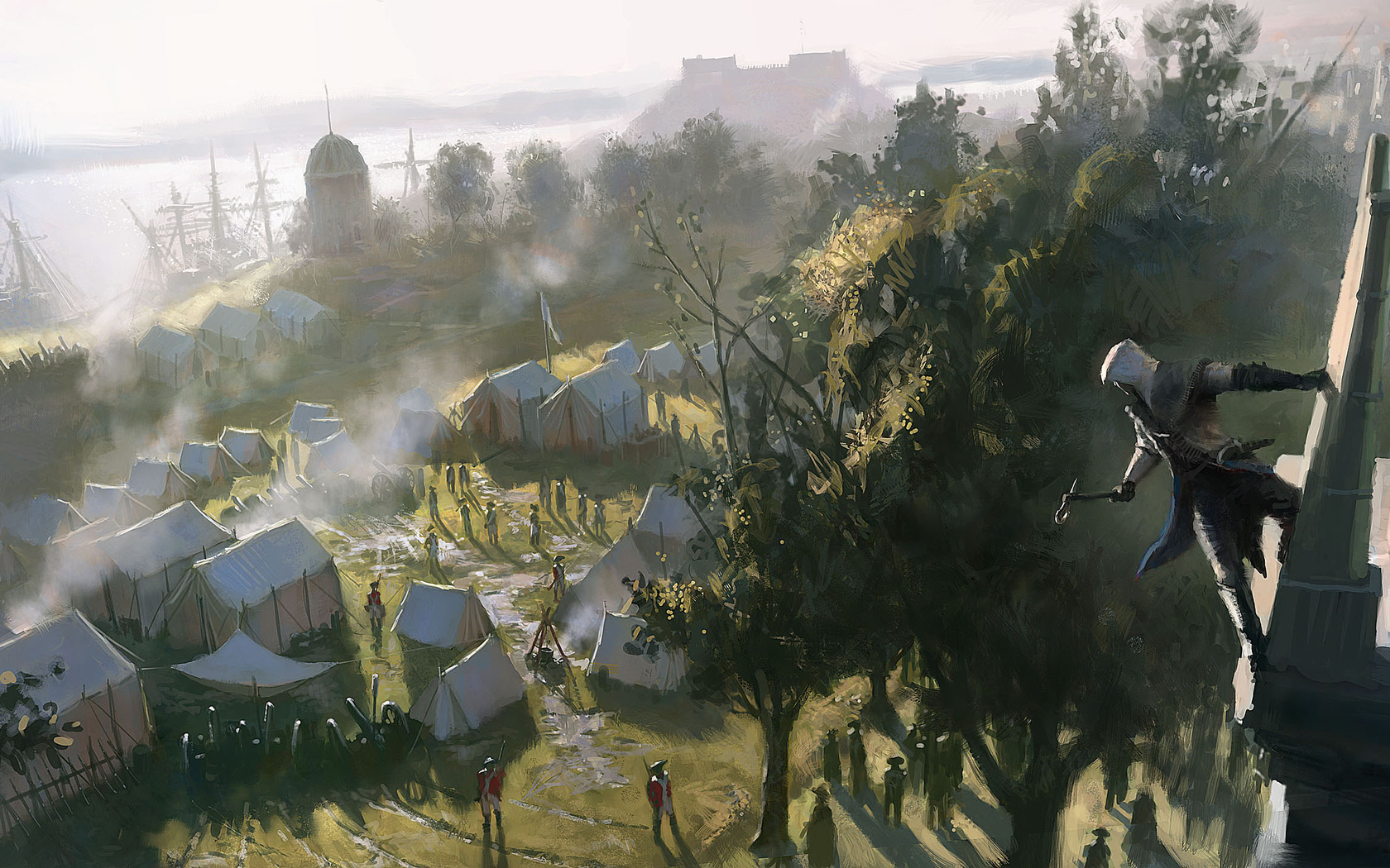 ac3 wallpaper,strategy video game,pc game,atmospheric phenomenon,screenshot,landscape