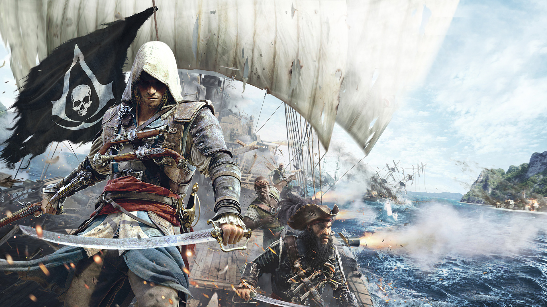 black flag wallpaper,action adventure game,pc game,strategy video game,cg artwork,vehicle