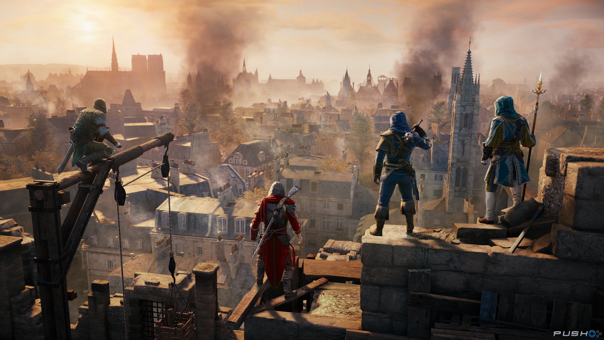 assassins creed unity wallpaper,action adventure game,pc game,strategy video game,battle
