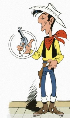 lucky luke wallpaper,cartoon,illustration,clip art,animated cartoon,art