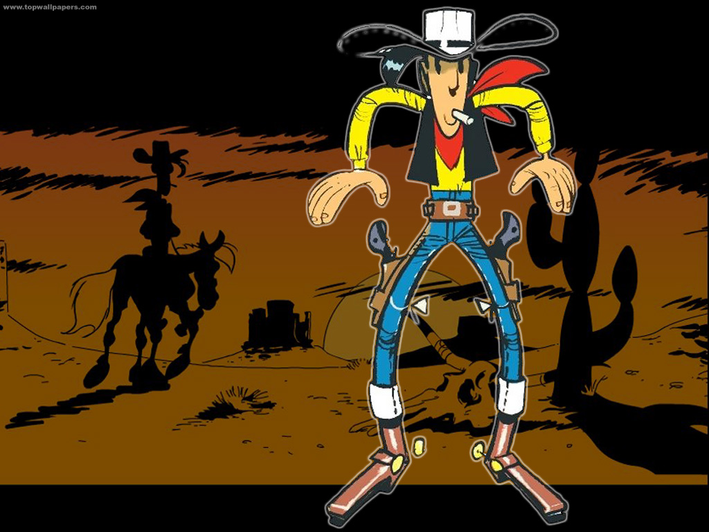 lucky luke fondo de pantalla,dibujos animados,personaje de ficción,juegos,animación