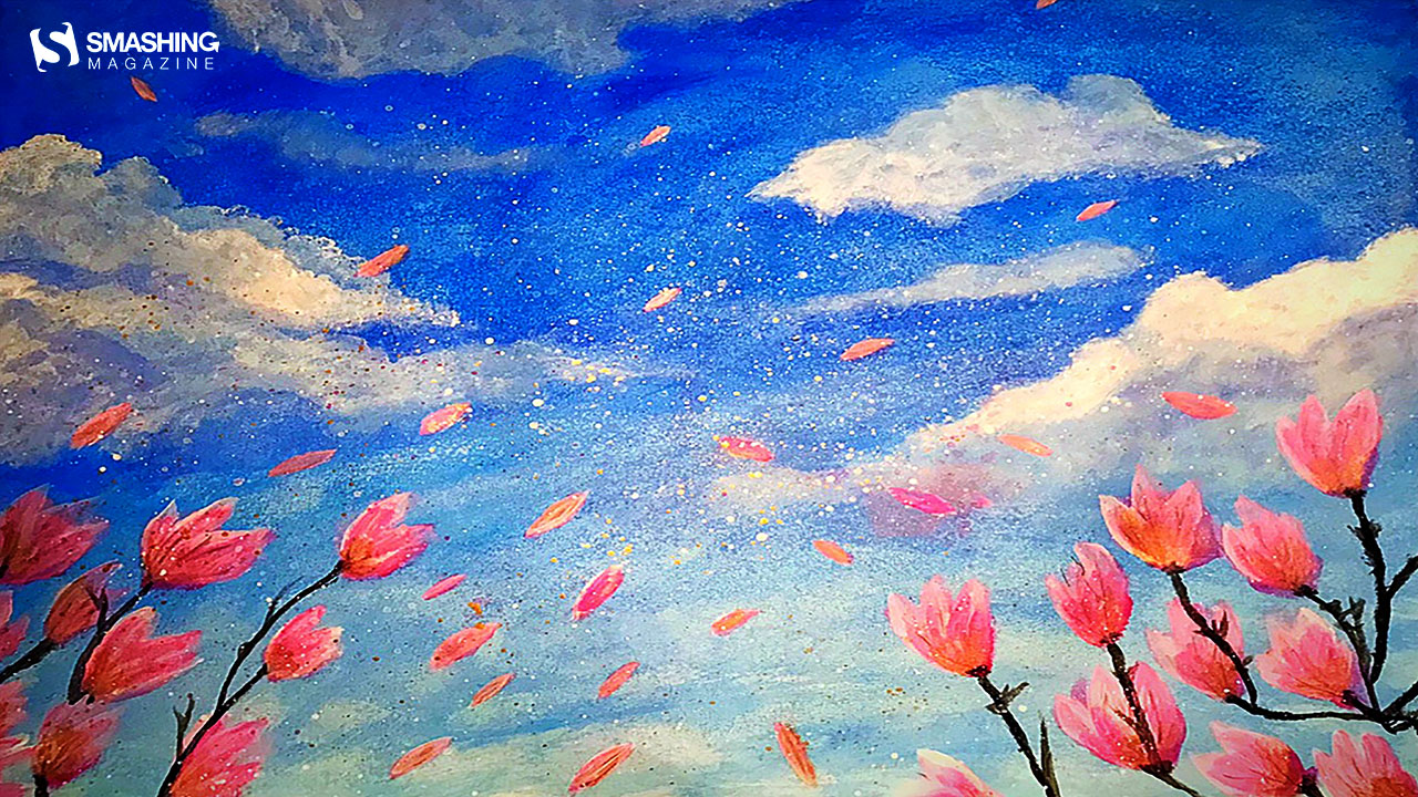 may desktop wallpaper,sky,watercolor paint,red,acrylic paint,cloud