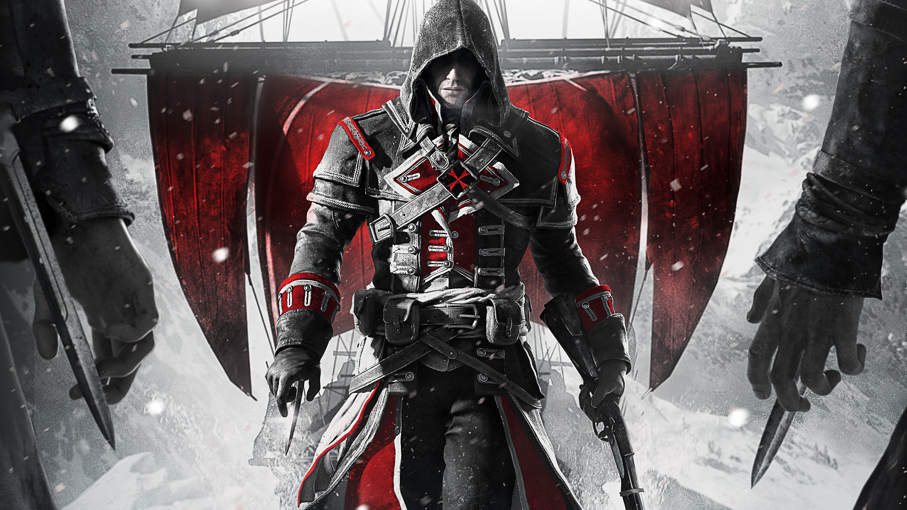 ac rogue wallpaper,pc game,fictional character,games,winter storm,blizzard