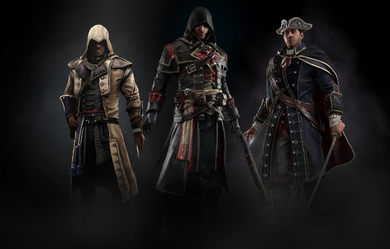 ac rogue wallpaper,darkness,outerwear,armour,cg artwork,3d modeling