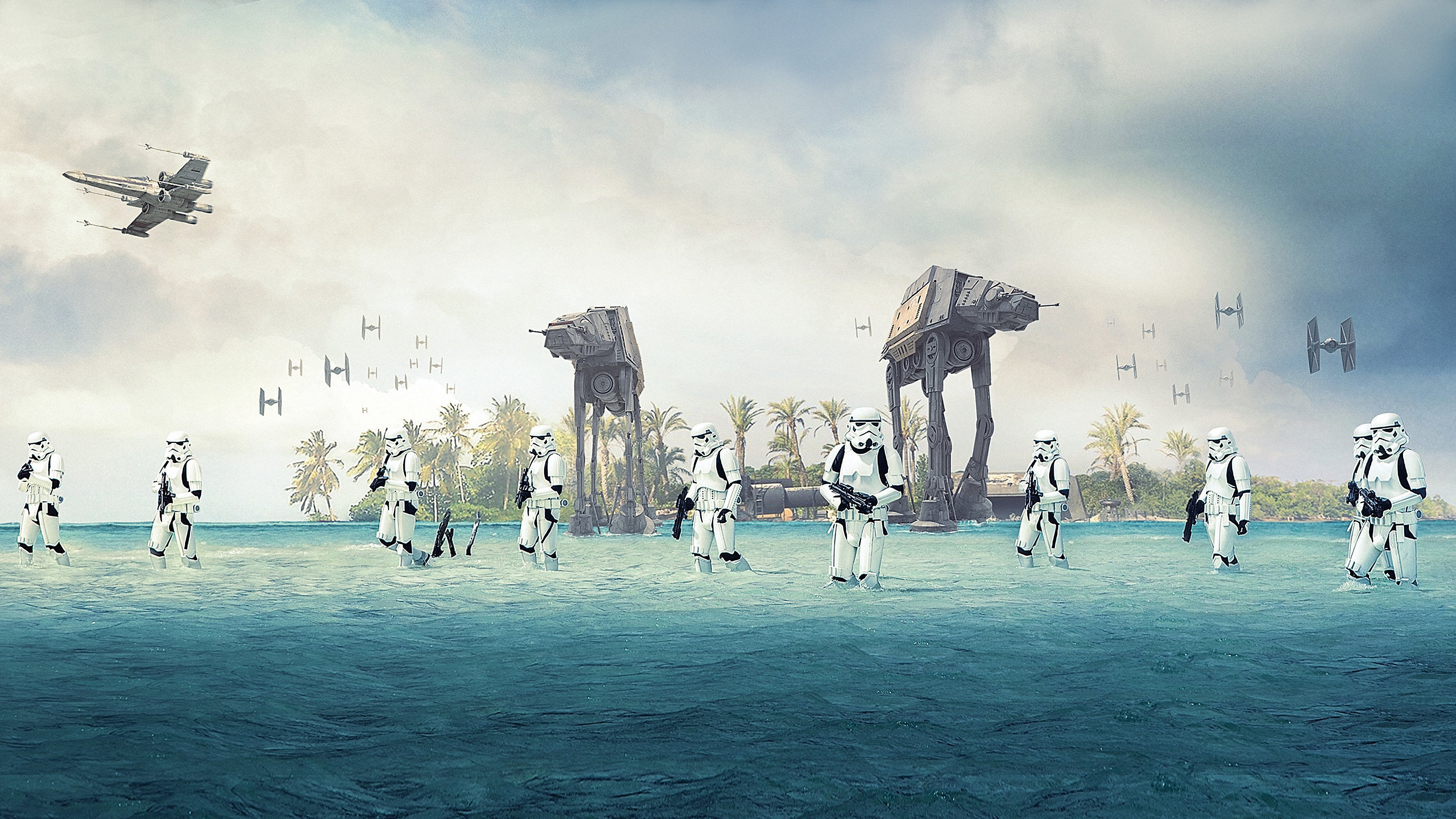 rogue one wallpaper 4k,sky,fun,illustration,cloud,art