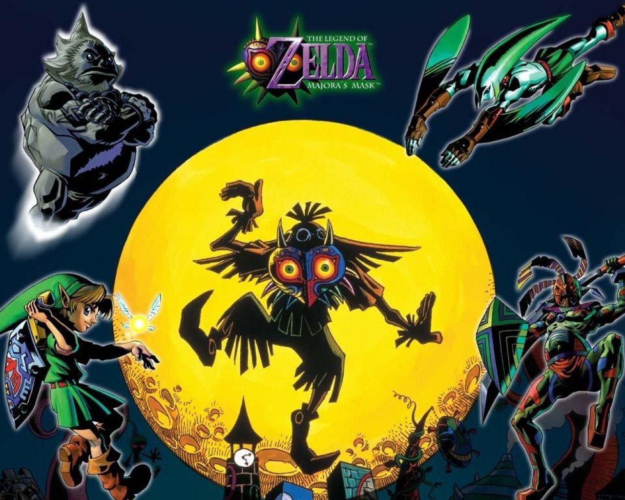 zelda majoras mask wallpaper,games,fictional character,dragon,illustration,fiction