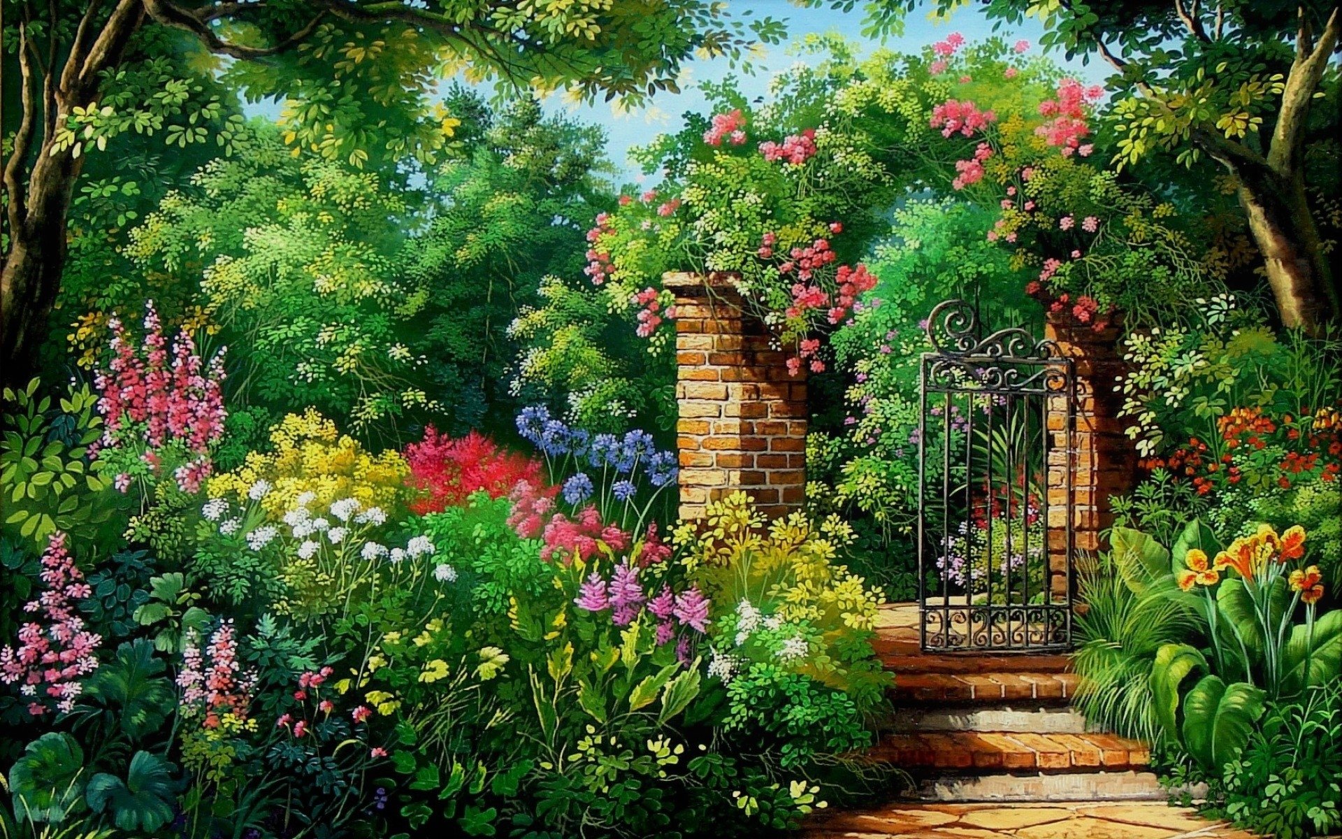 영어 벽지 hd,꽃,정원,식물,자연 경관,꽃 피는 식물