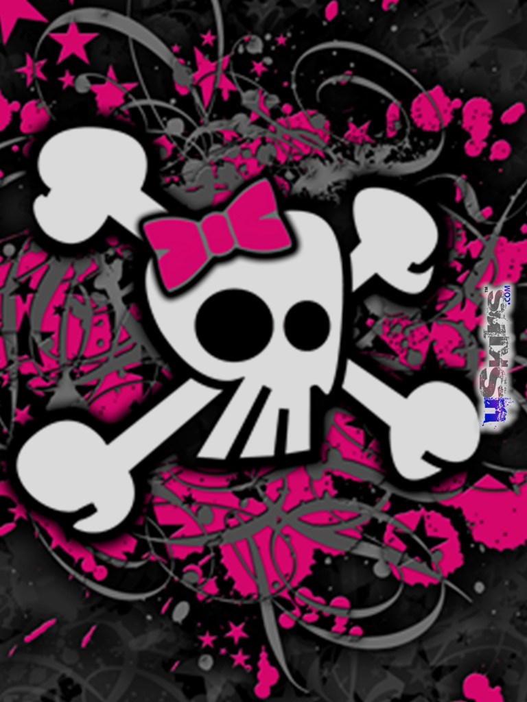 girly ipad wallpaper,pink,bone,text,skull,font