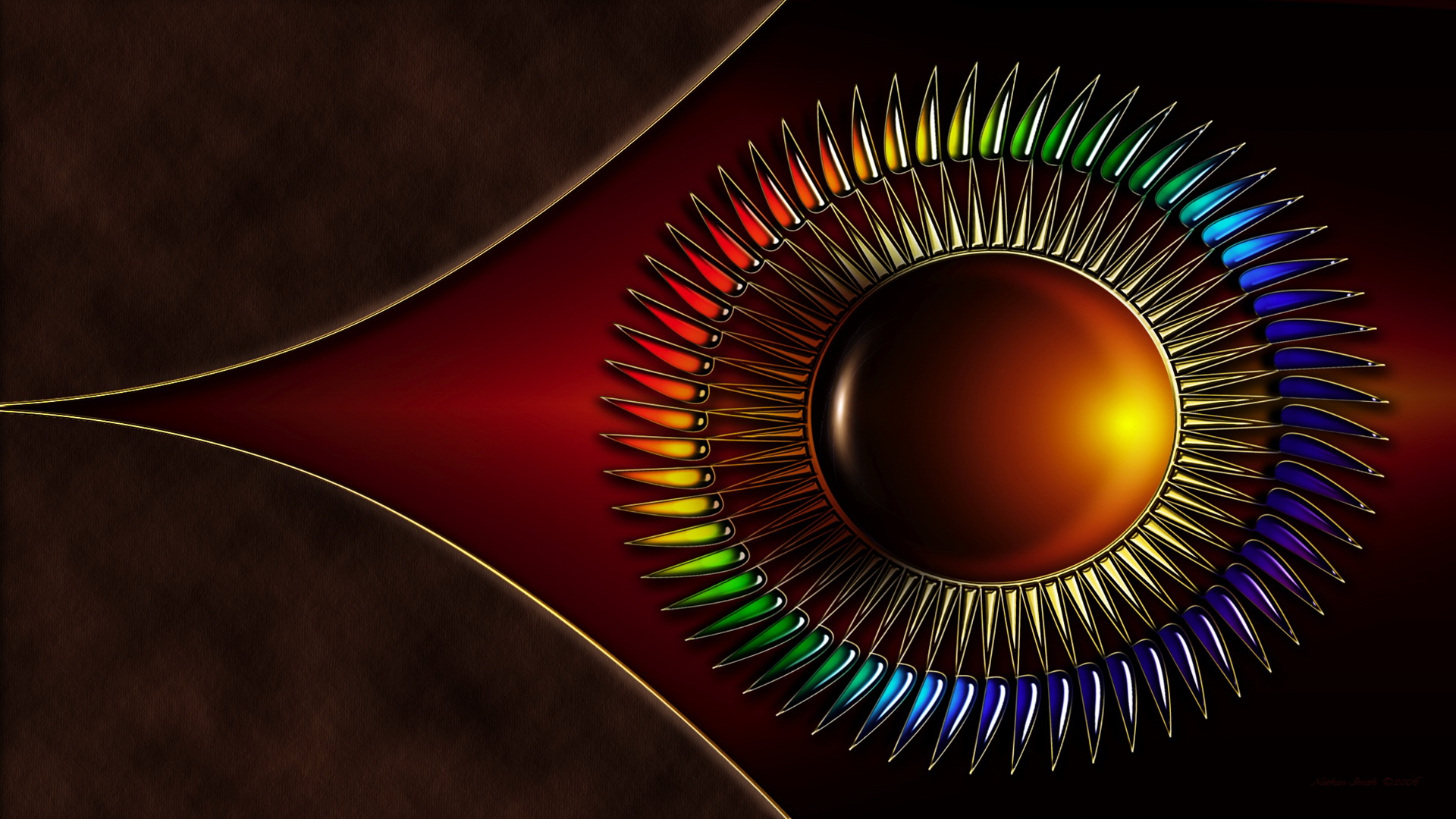 fondo de pantalla de ilusión 3d,arte fractal,ligero,ojo,circulo,diseño