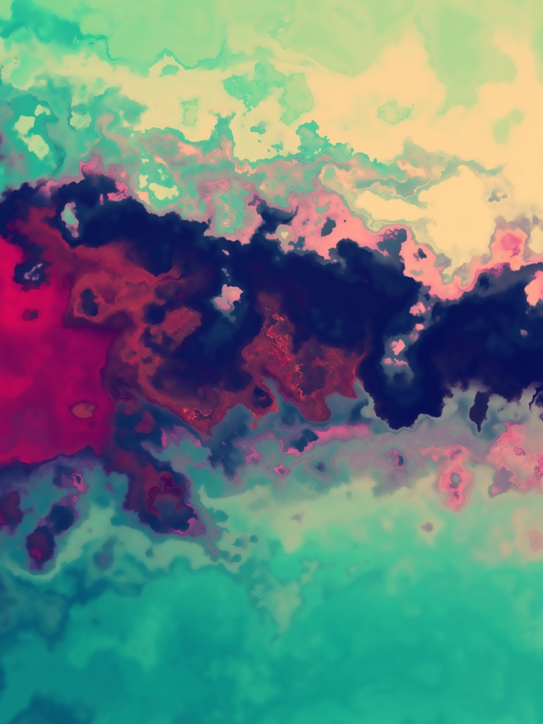ipadミニ壁紙tumblr,空,緑,雲,水彩絵の具,青い