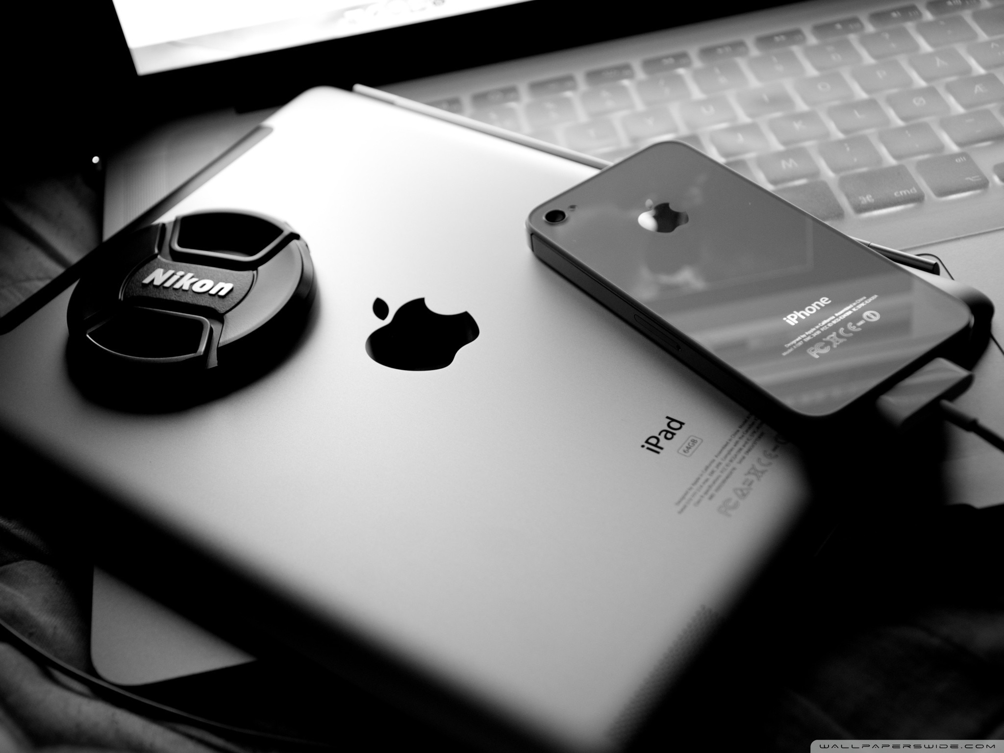 hd ipad wallpapers 2048x1536,white,black,gadget,electronic device,black and white