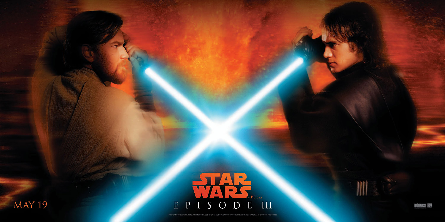 anakin vs obi wan wallpaper,film,erfundener charakter,luke skywalker,grafik