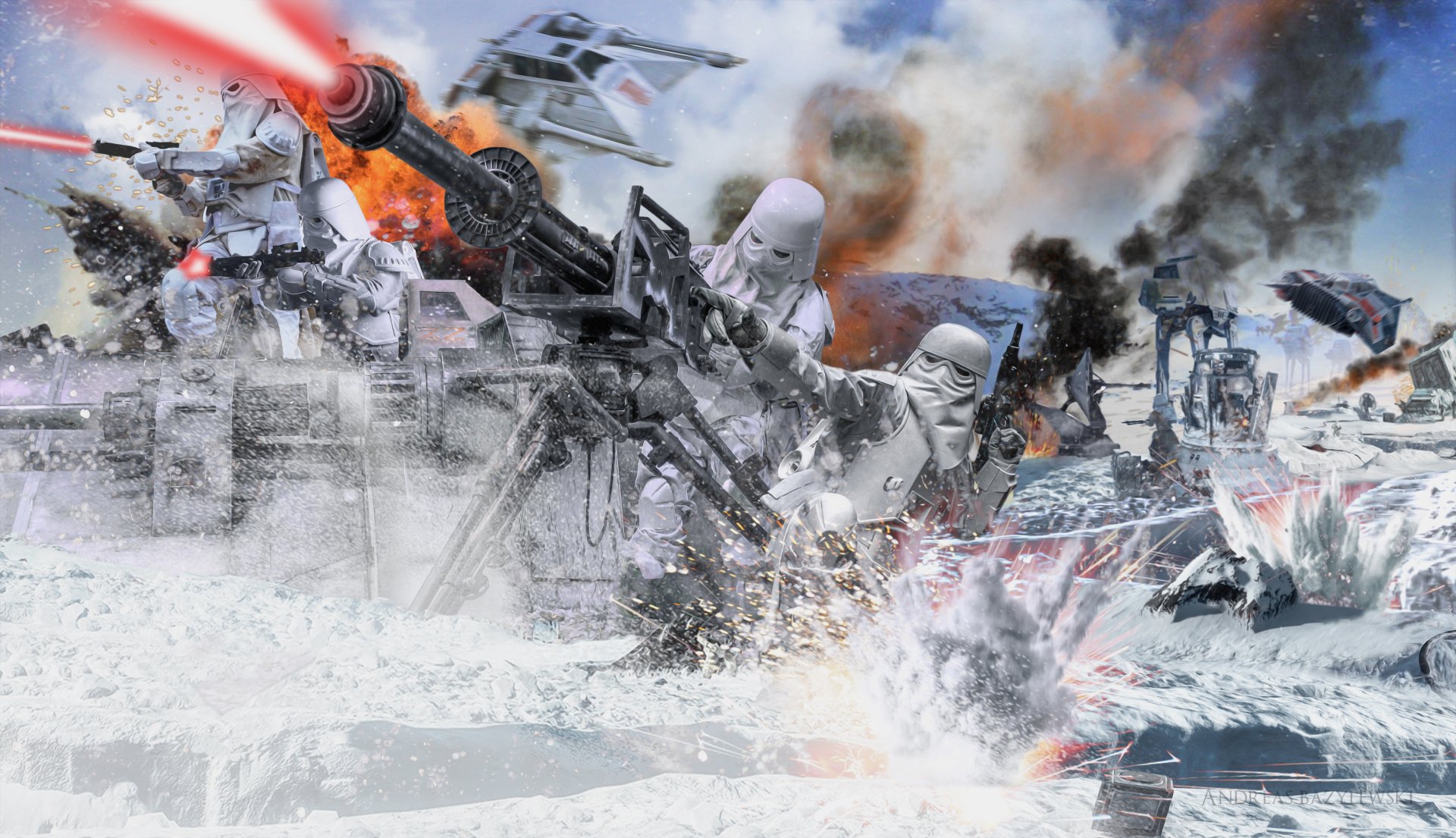 guerra de las galaxias batalla fondo de pantalla,explosión,arte,ilustración,personaje de ficción,vehículo