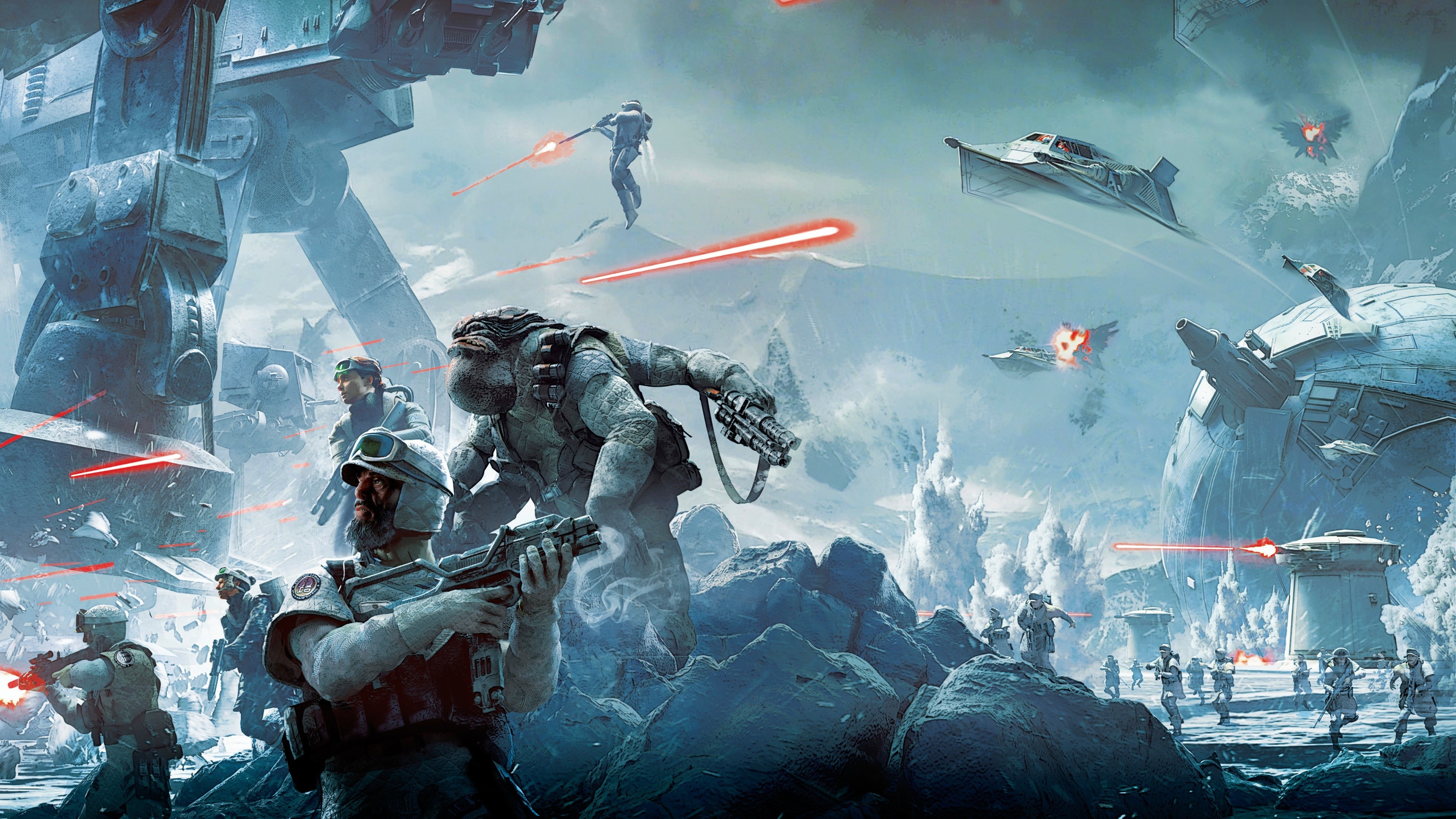 star wars battle wallpaper,action adventure game,pc game,strategy video game,games,mecha