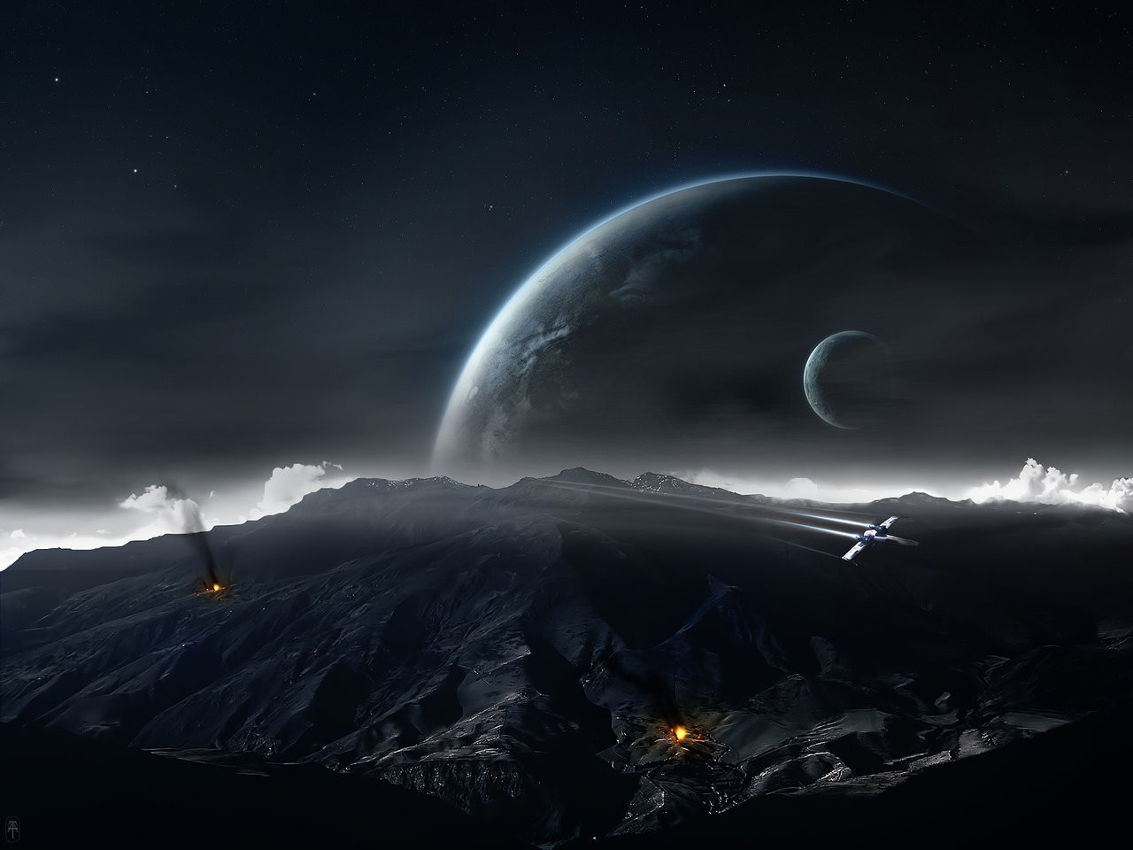 star wars planet wallpaper,himmel,atmosphäre,nacht,licht,astronomisches objekt