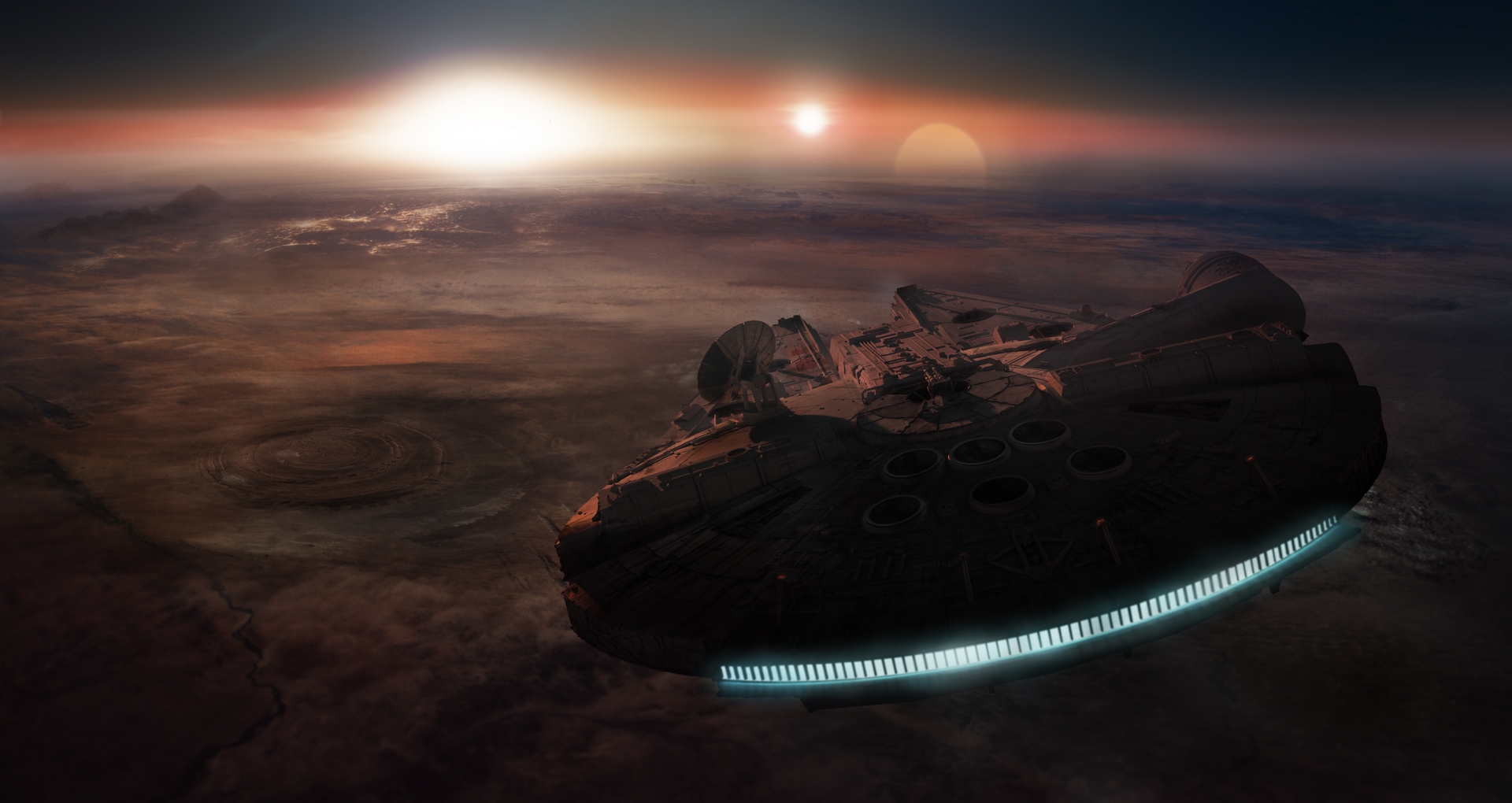 awesome star wars wallpapers,sky,space,atmosphere,astronomical object,cloud