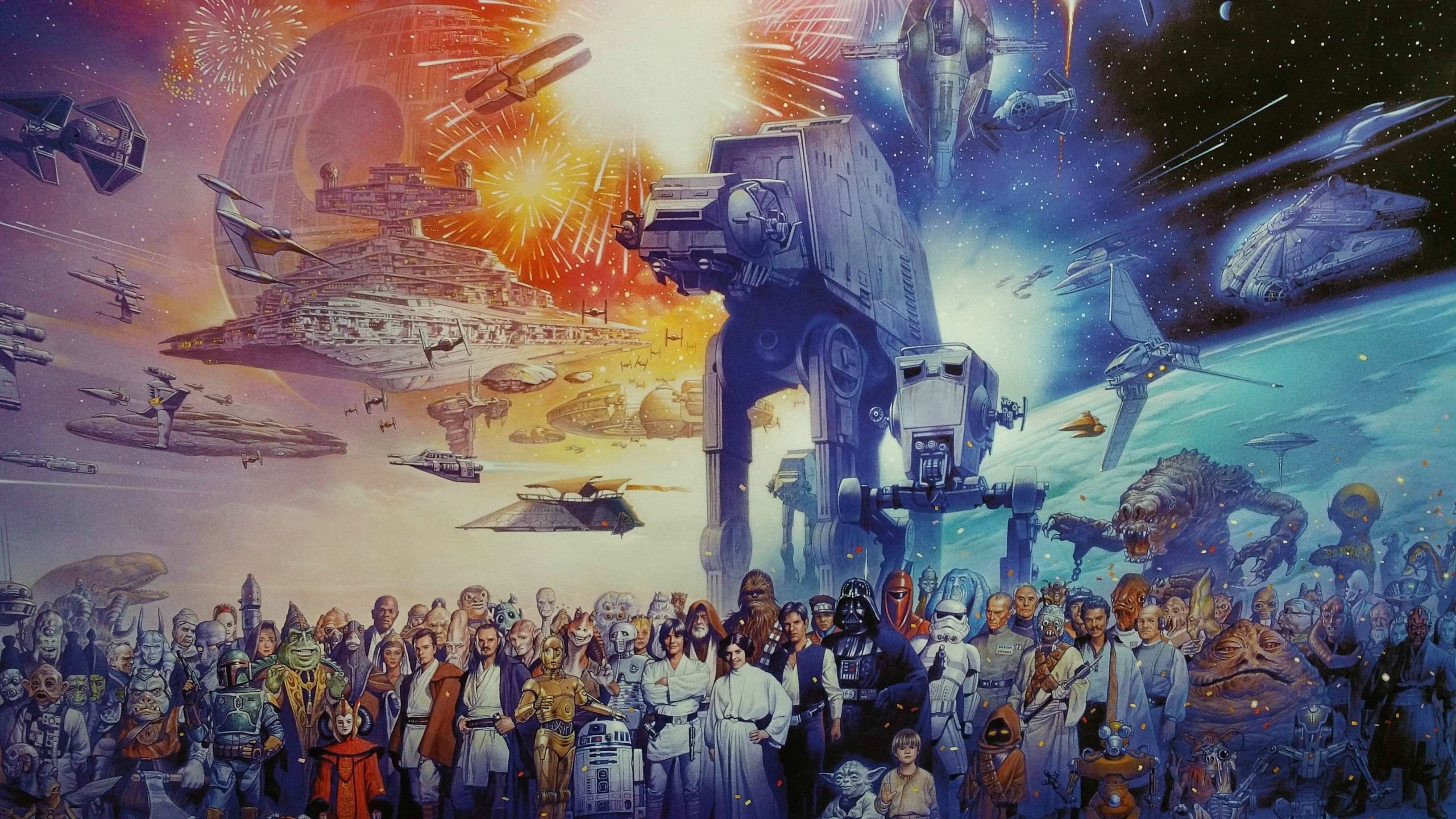 fond d'écran art star wars,art,la peinture,ciel,arts visuels,illustration