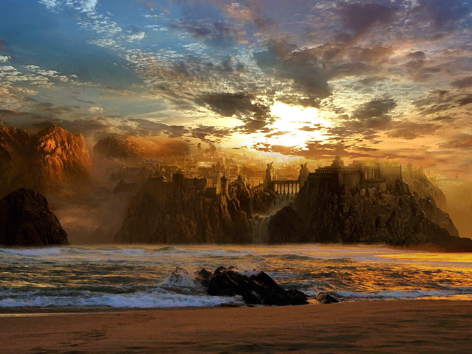 fondo de pantalla de neverland,naturaleza,cielo,cuerpo de agua,paisaje natural,mar