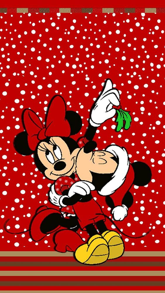 fond d'écran disney noël iphone,dessin animé,rouge,père noël,personnage fictif,illustration