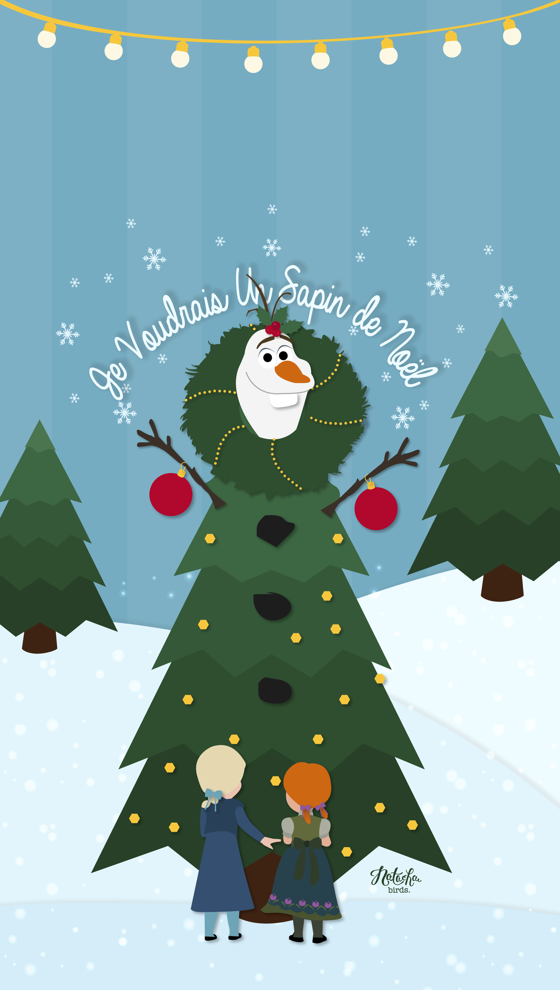 disney weihnachten wallpaper iphone,weihnachtsbaum,colorado fichte,baum,weihnachten,illustration