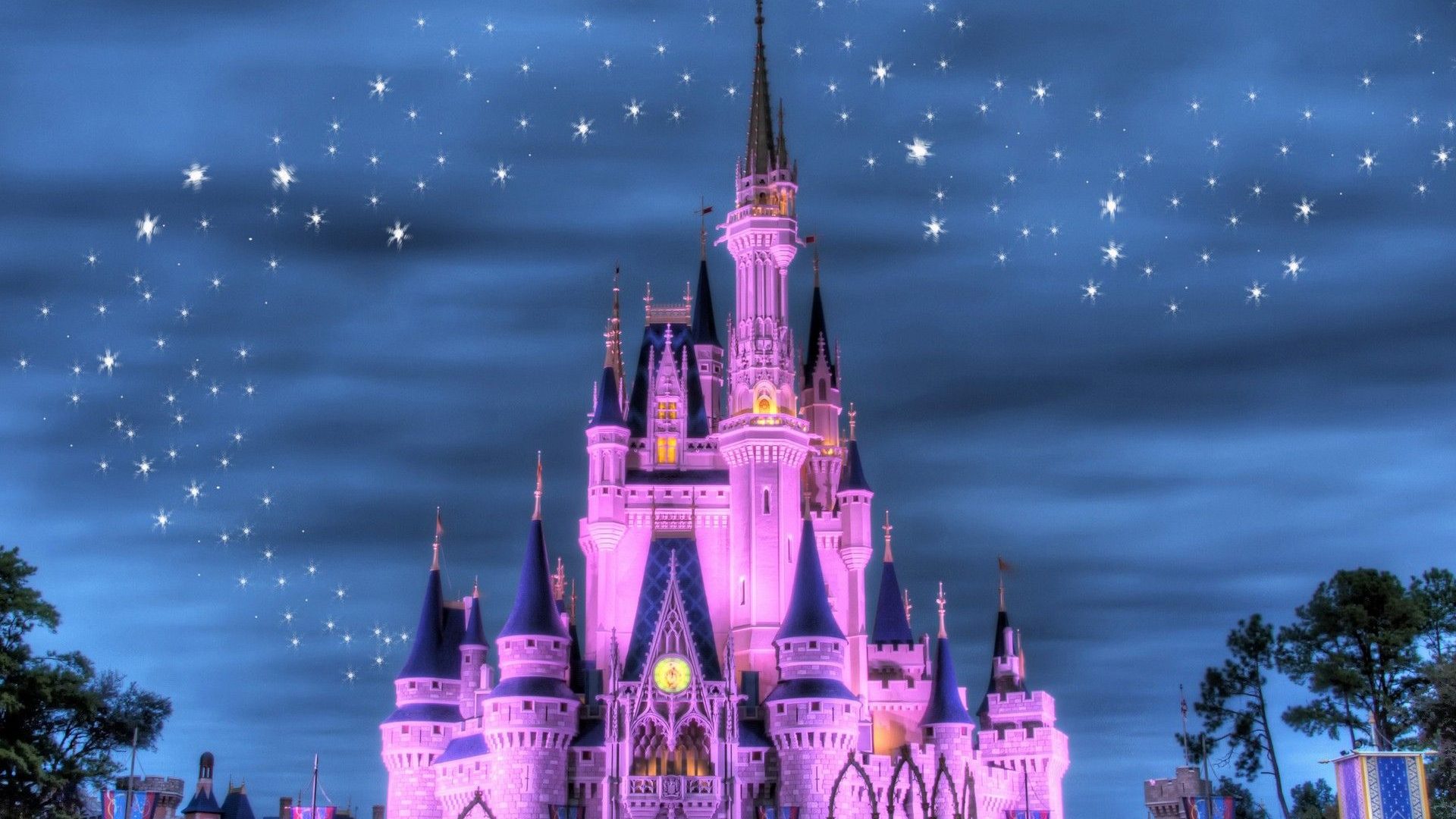 walt disney wallpaper hd,il mondo di walt disney,parco divertimenti,viola,rosa,castello