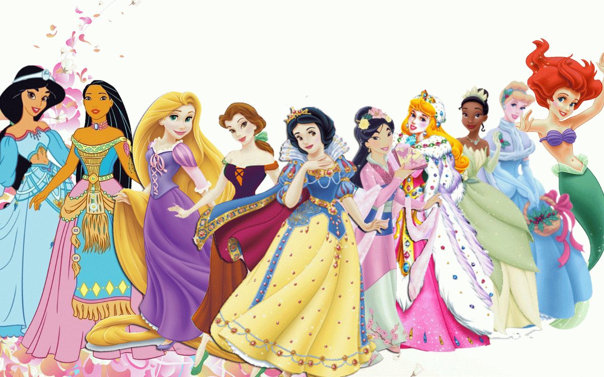 wallpaper princesas disney,cartoon,illustration,costume design,doll,anime