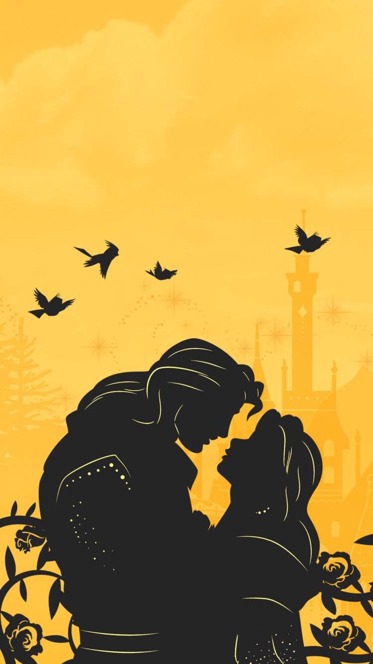 disney style wallpaper,yellow,illustration,silhouette,art,happy