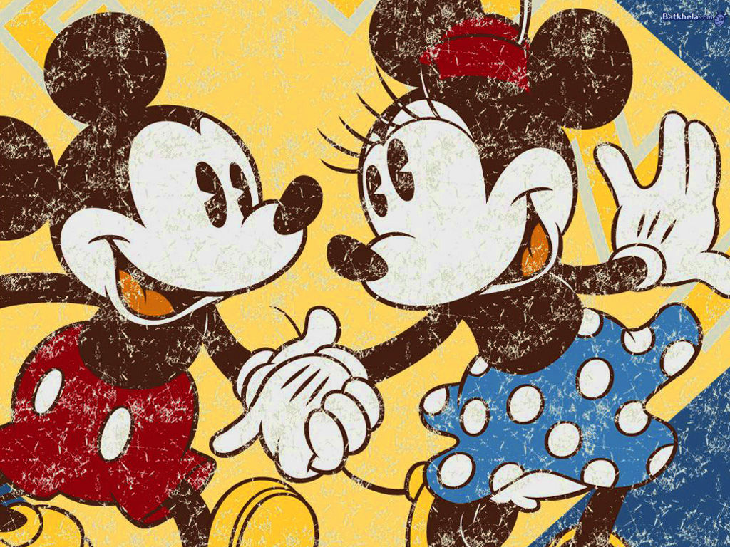 vintage disney wallpaper,animated cartoon,cartoon,illustration,interaction,art