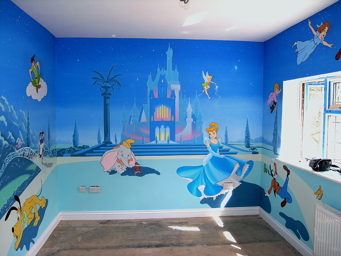 disney themed wallpaper,mural,wall,room,interior design,wallpaper